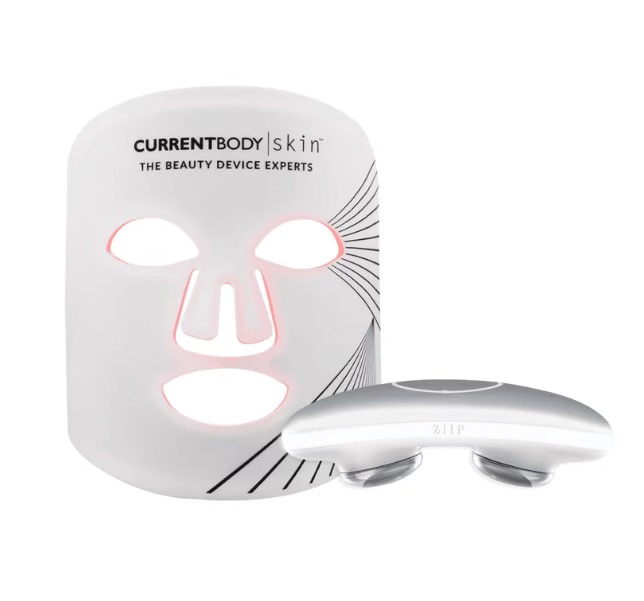 currentbody LED mask and ZIIP device side by side