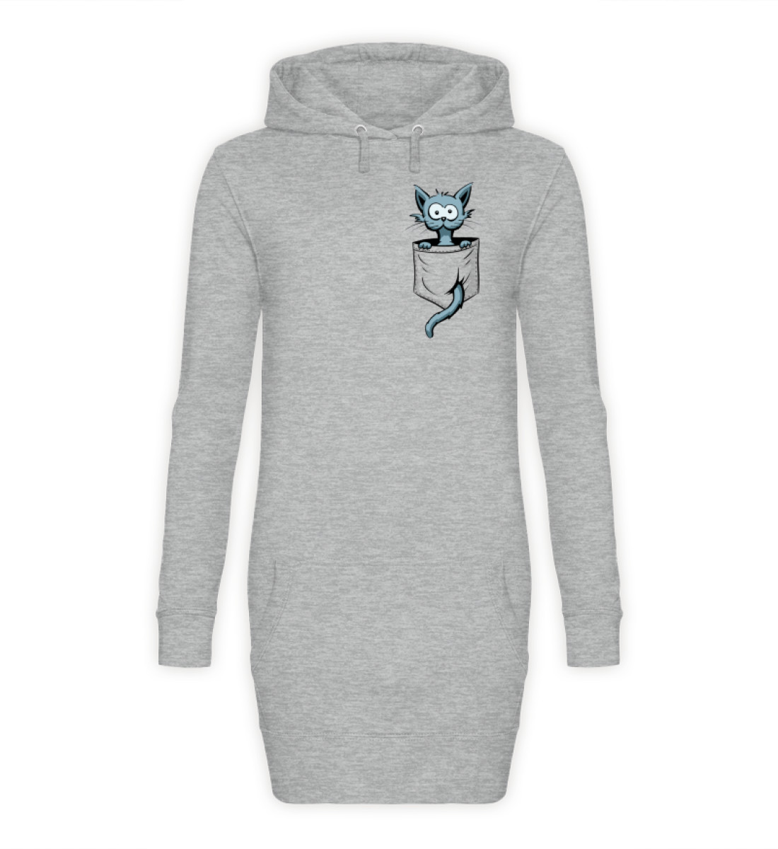 Verruckte Katze In Deiner Brust Tasche Damen Hoodie Kleid Waldmonster