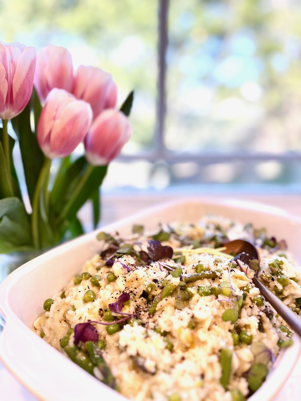 spring green risotto
