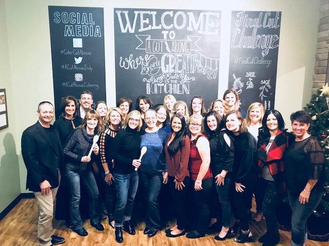 Our staff got to go head to head and test out our cooking skills at A Cut Above Catering in Carmel, IN.