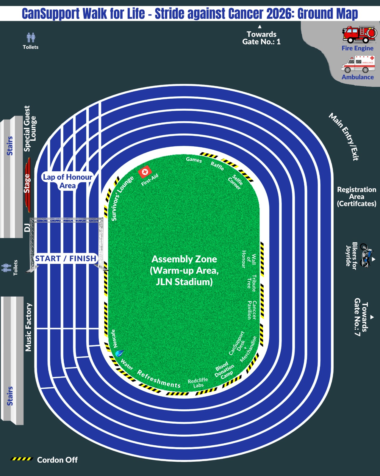 Important Information Walk For Life 2026 2. Ground Map WFL 2026 