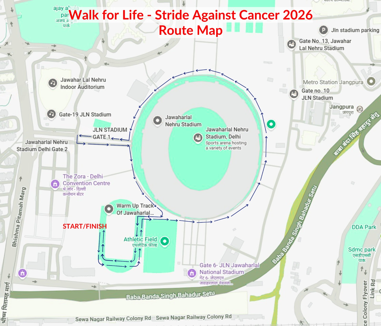 Important Information Walk For Life 2026 3. Route Map WFL 2026 