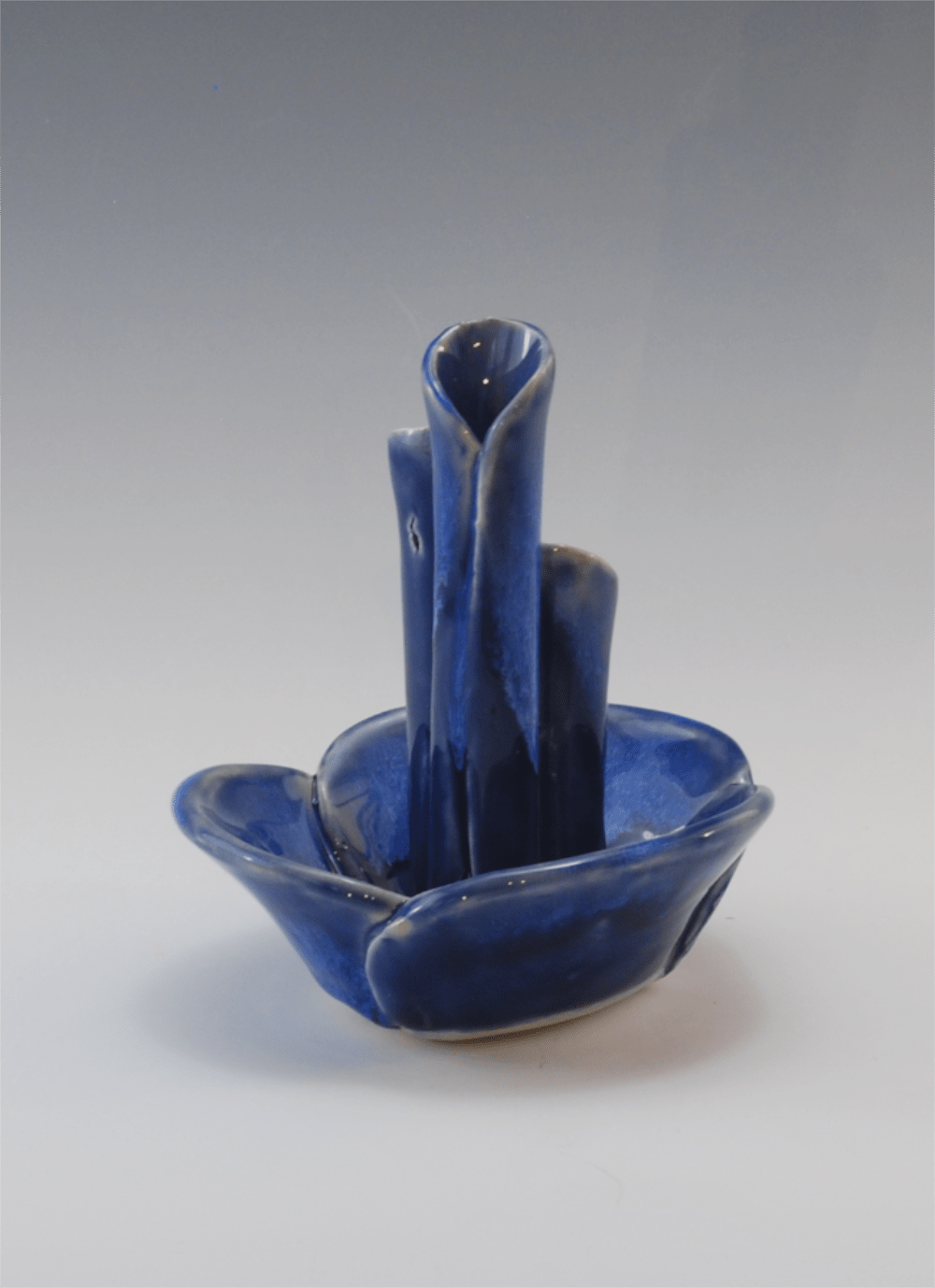 3-stem Vase with Midnight glaze