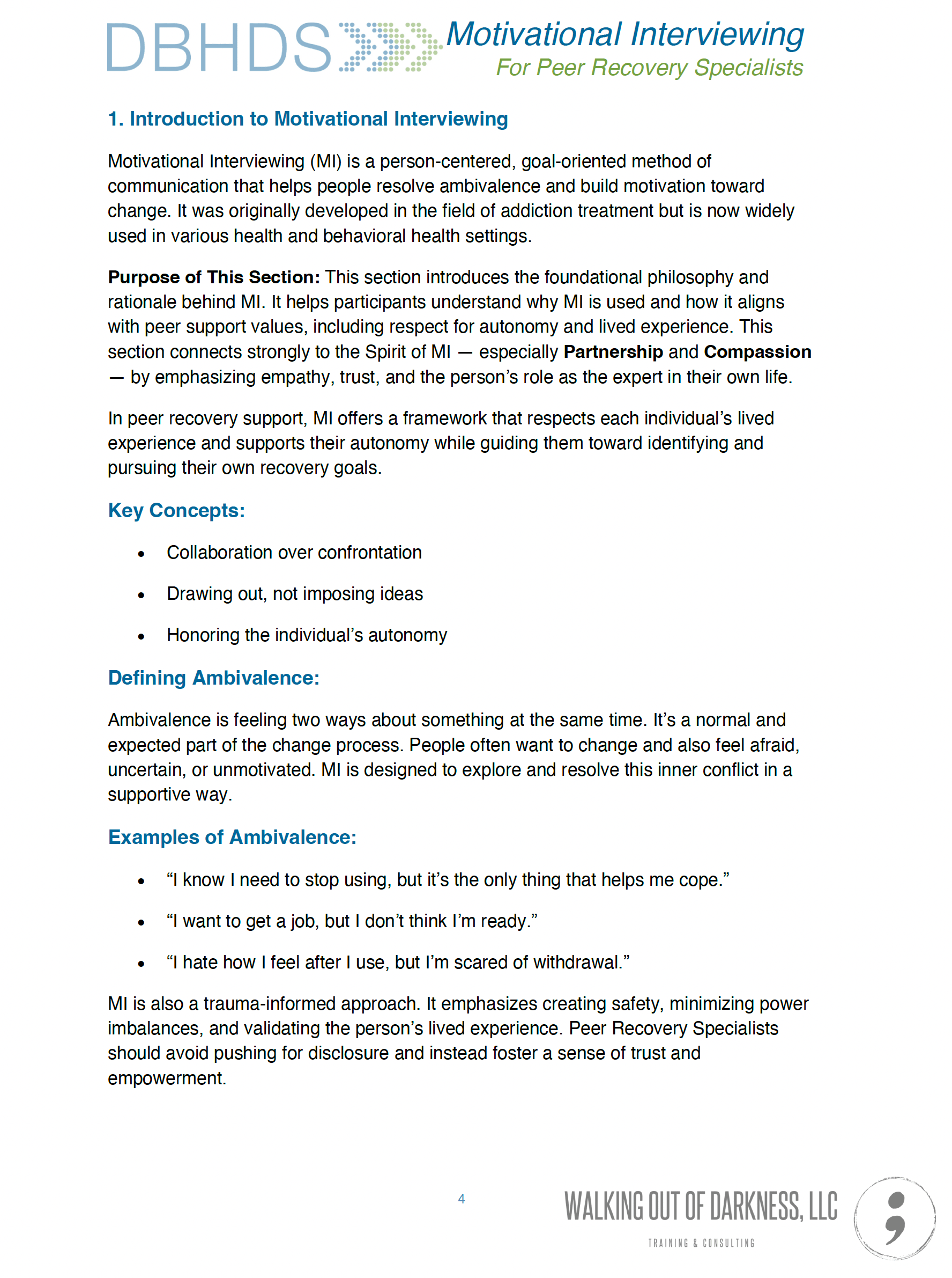 Sample Training Handout