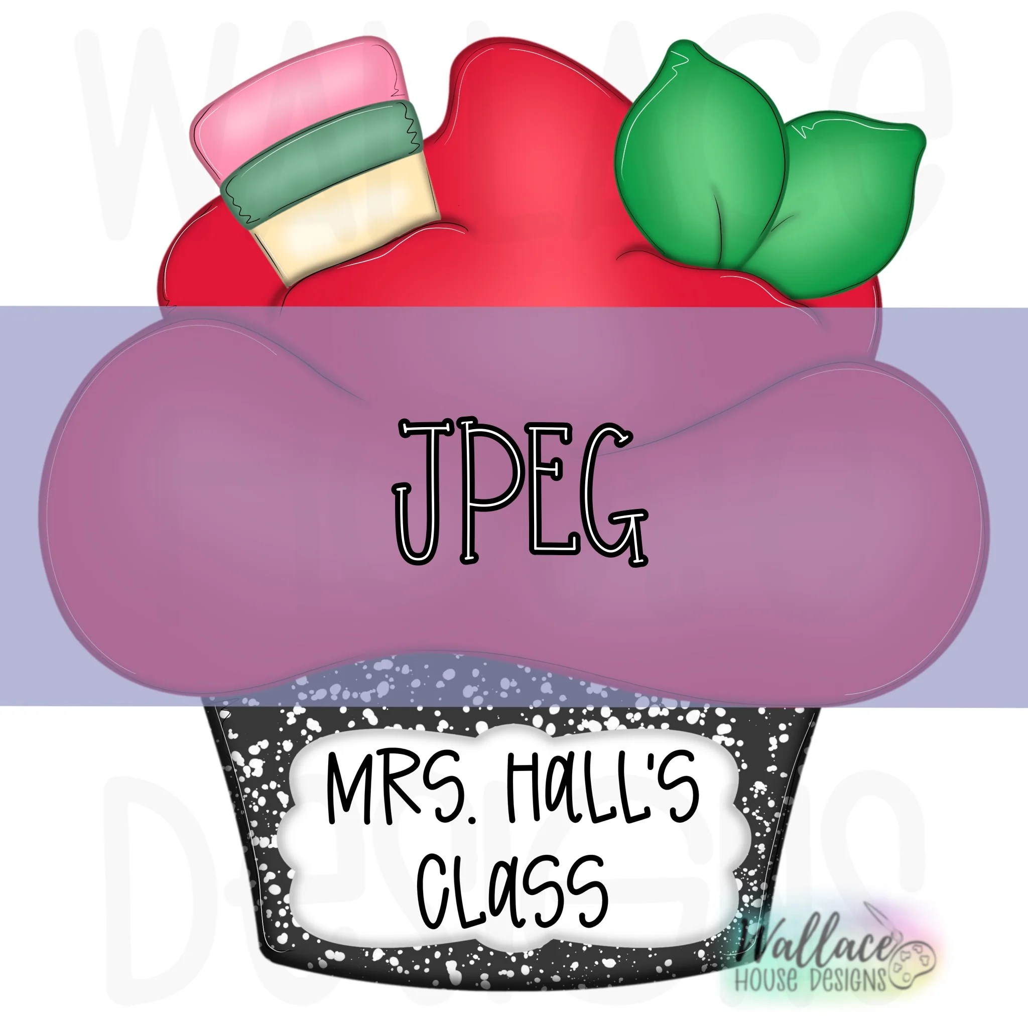 Back To School Cupcake Jpeg Wallacehousedesigns