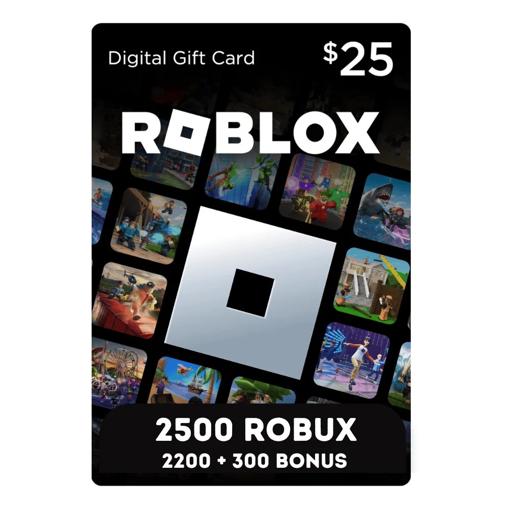 Tarjeta virtual de 2500 robux