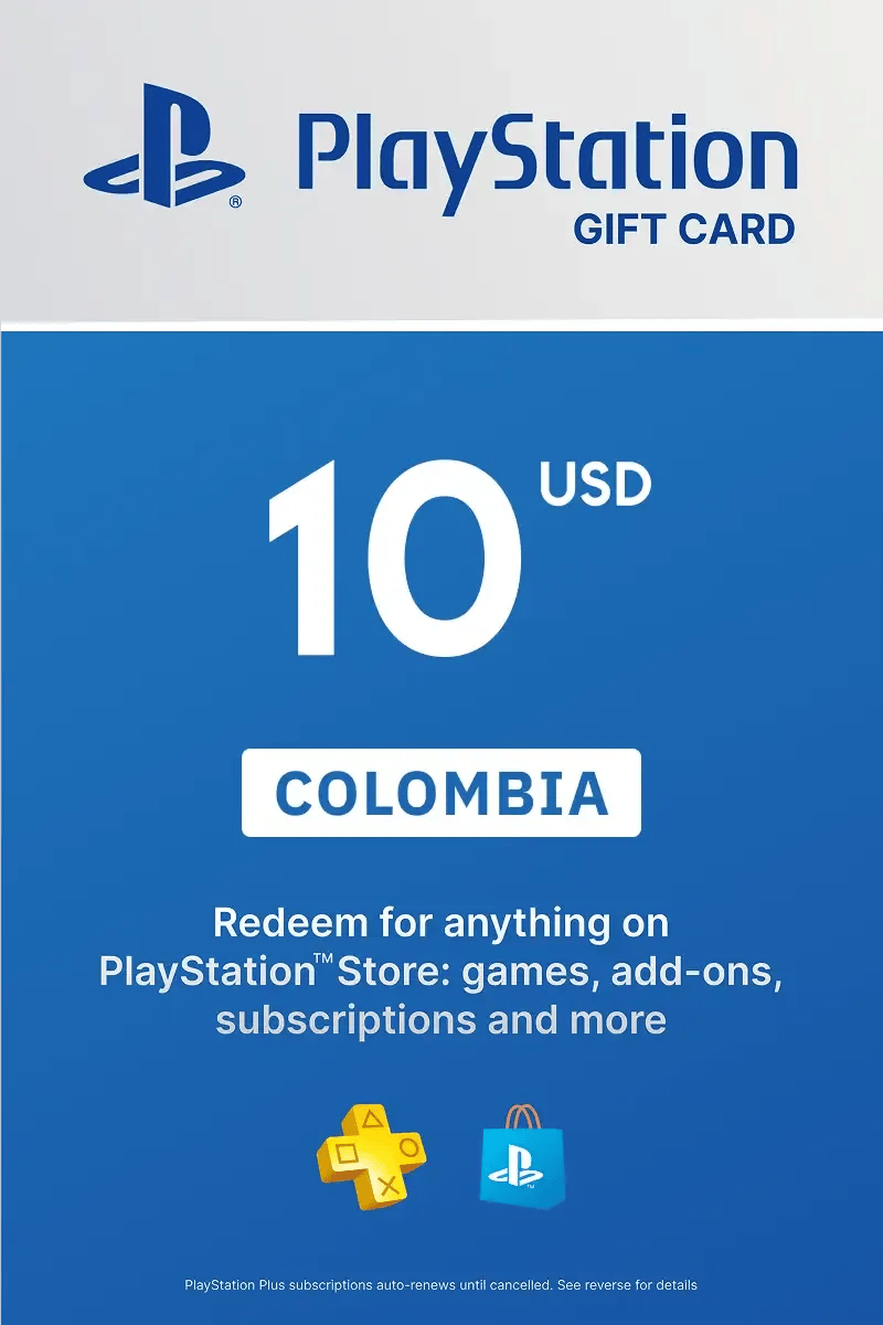 Codigos digitales PSN 10 dolares Colombia
