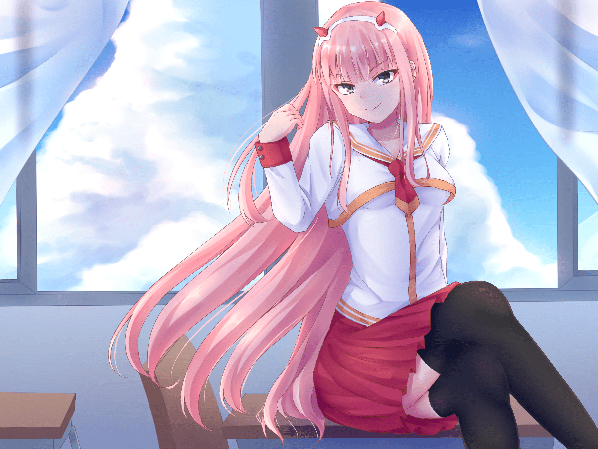 Zero Two Wallpapers Top Free Zero Two Backgrounds Wallpaperaccess