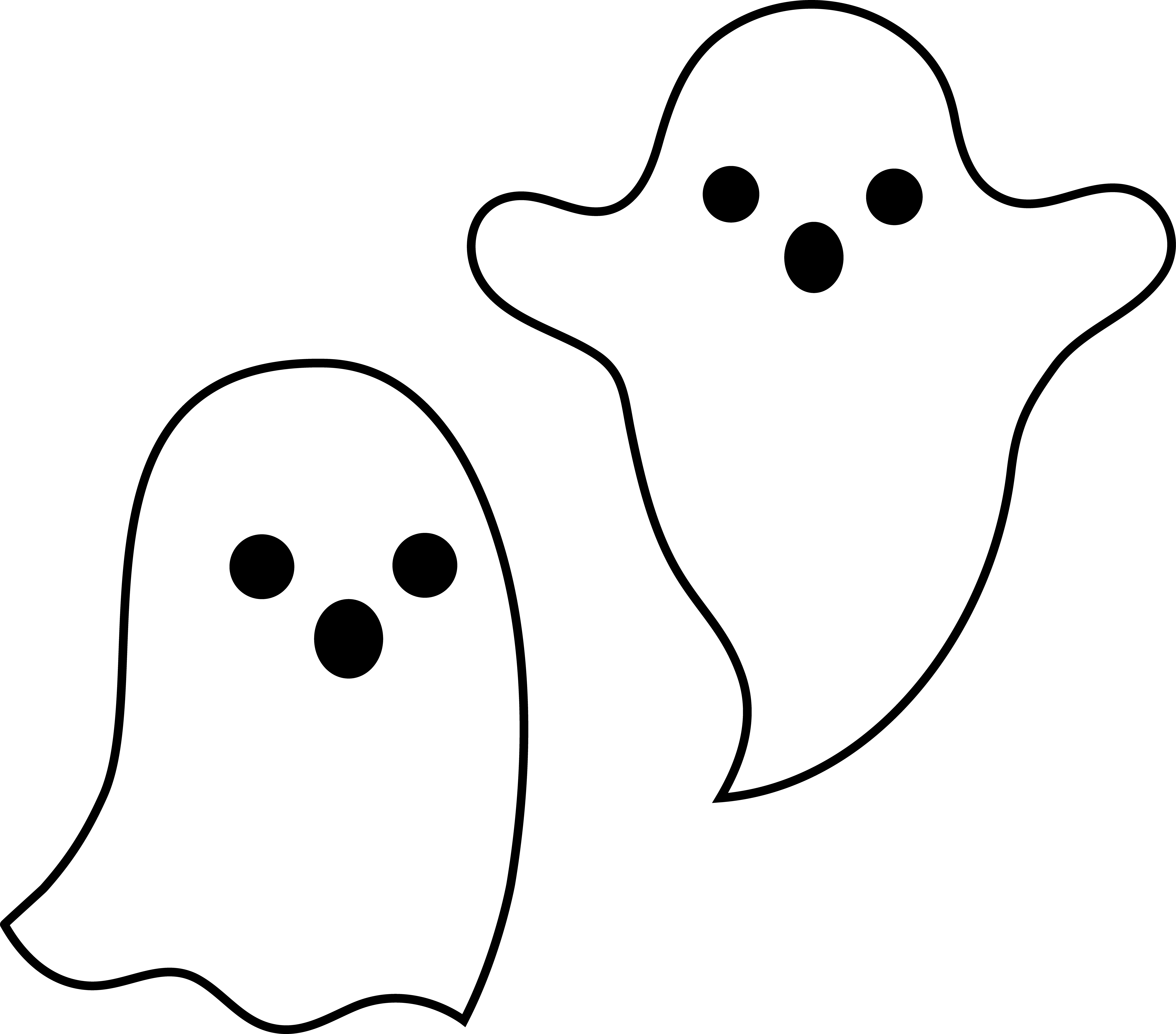 5 Cute Ghost Svg Include DXF