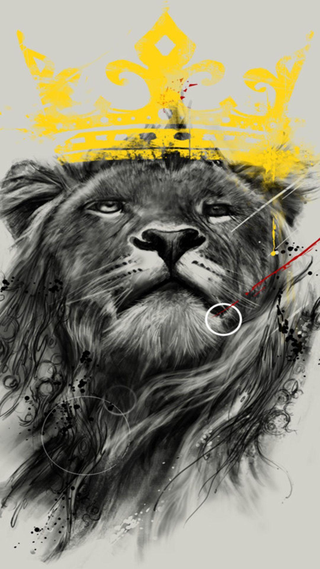 Lion with crown wallpapers