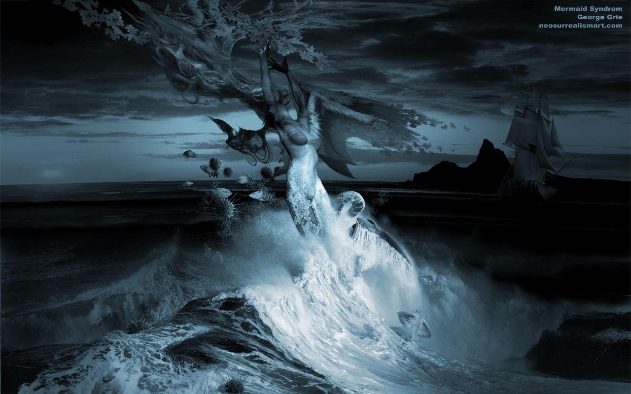 Mermaid Surreal Art Wallpapers Top Free Mermaid Surreal Art Backgrounds Wallpaperaccess