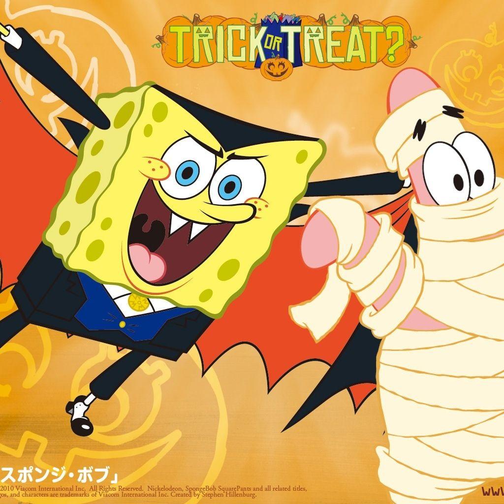Spongebob enlists patrick's help to conjure up the scariest halloween costume ever. Spongebob Halloween Wallpapers Top Free Spongebob Halloween Backgrounds Wallpaperaccess