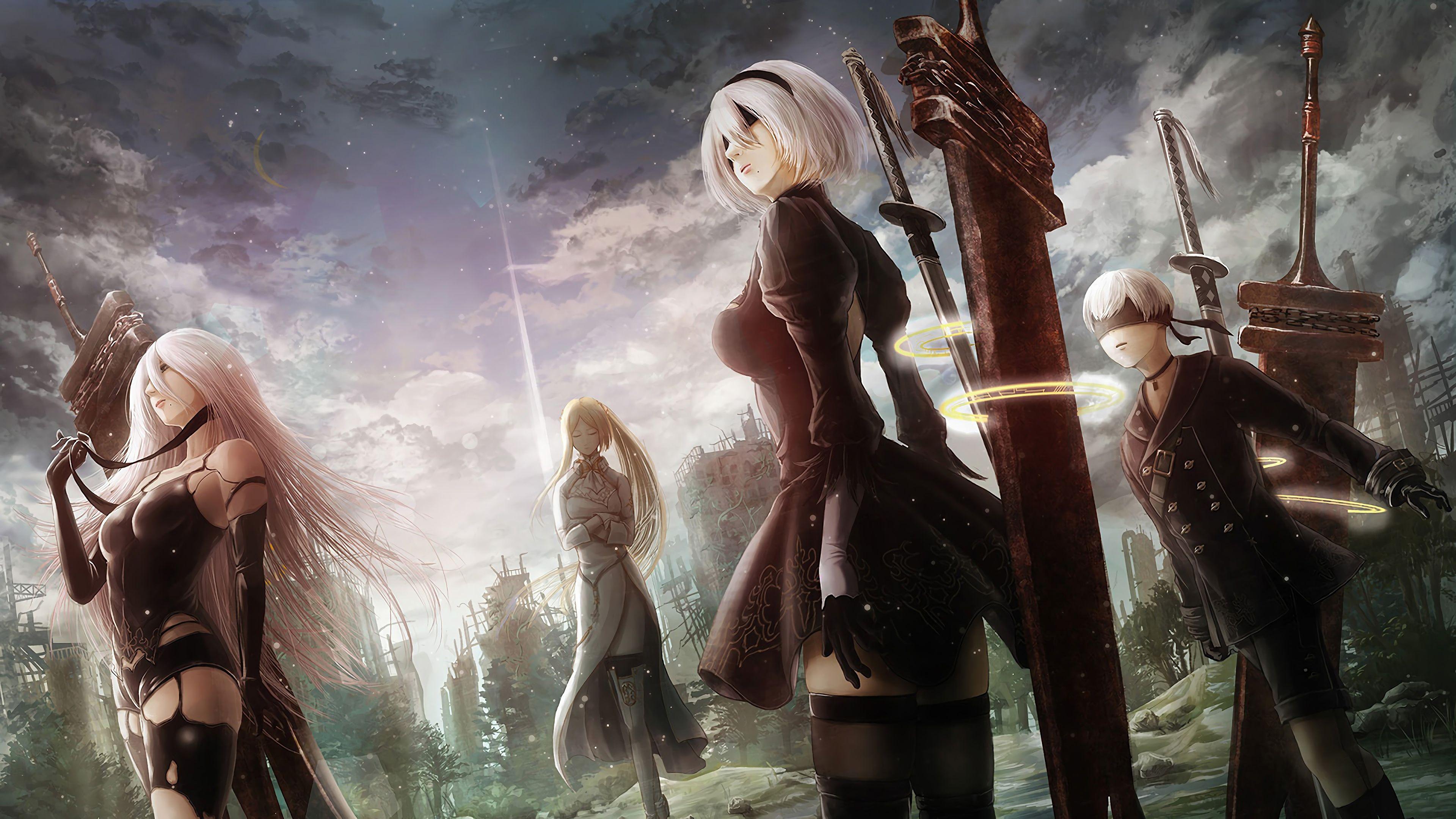 Gray haired female anime wallpaper, video game, nier: Nier Automata Wallpapers Top Free Nier Automata Backgrounds Wallpaperaccess