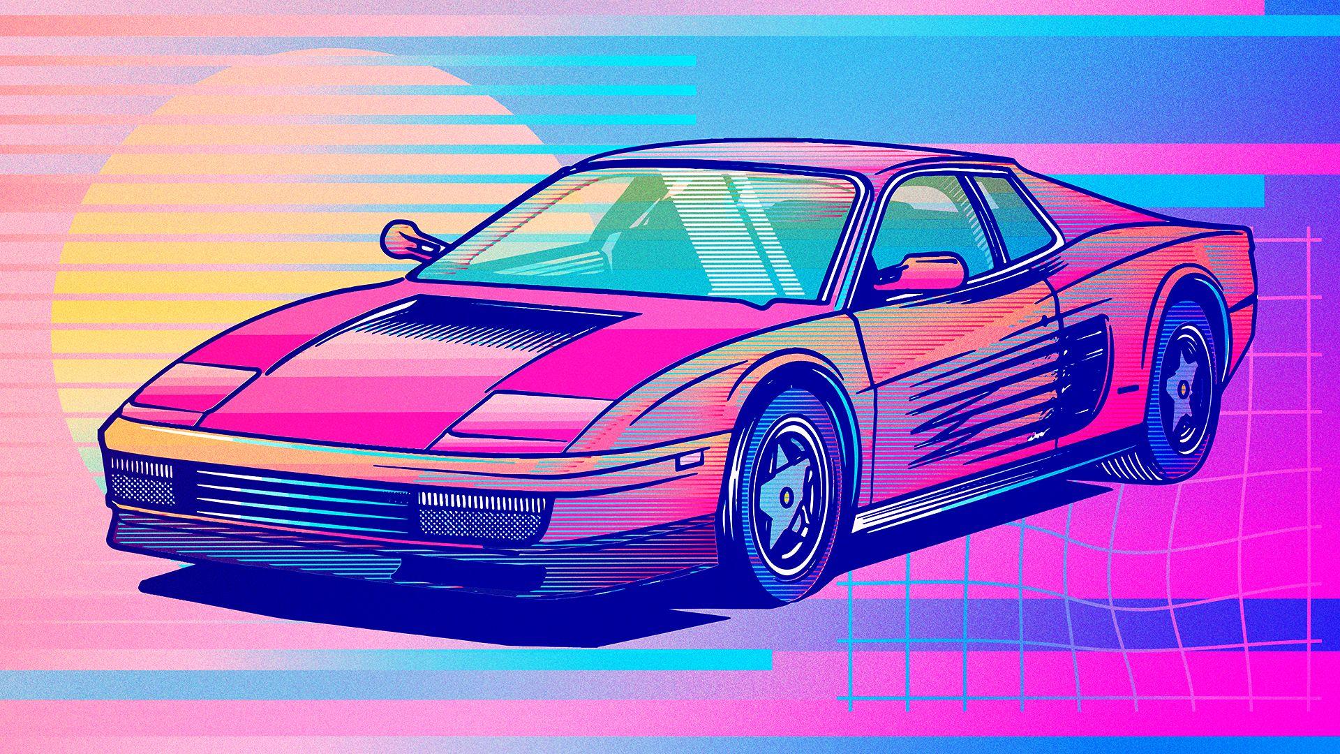 vaporwave car desktop wallpapers top free vaporwave car on vaporwave car wallpapers
