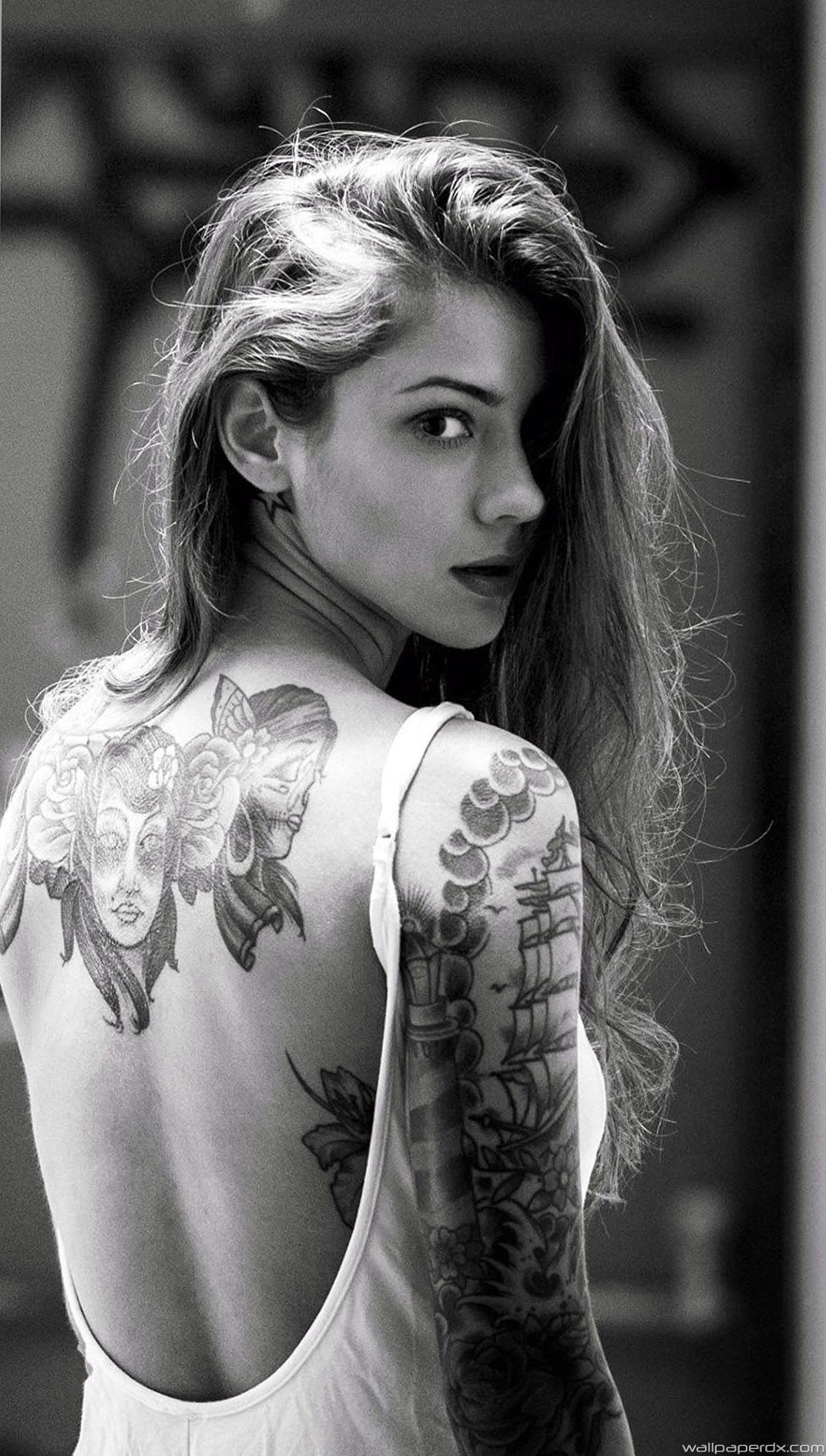 Tattoo Girl Wallpapers Top Free Tattoo Girl Backgrounds Wallpaperaccess
