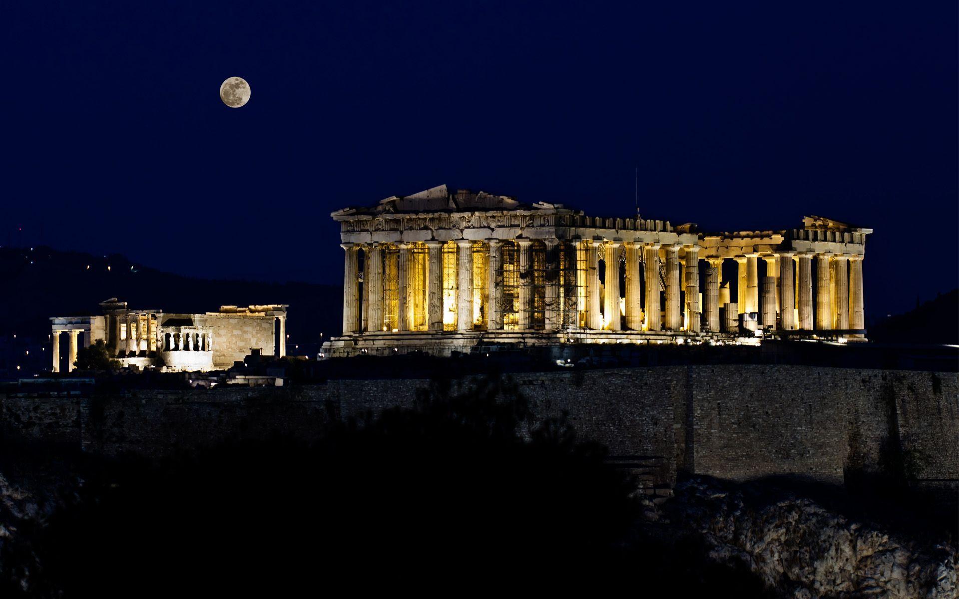Parthenon at night athens greece wallpapers wide or hd. Acropolis Wallpapers Top Free Acropolis Backgrounds Wallpaperaccess