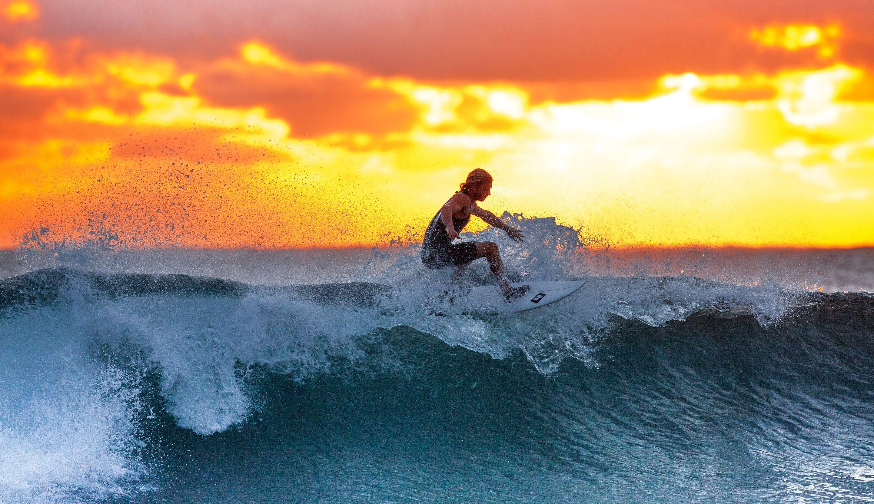 Sunset surfing wallpapers