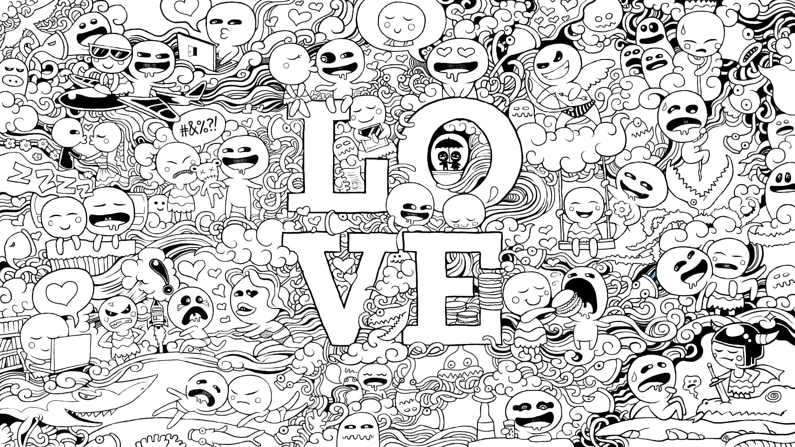 Black And White Doodle Wallpapers Top Free Black And White Doodle Backgrounds Wallpaperaccess