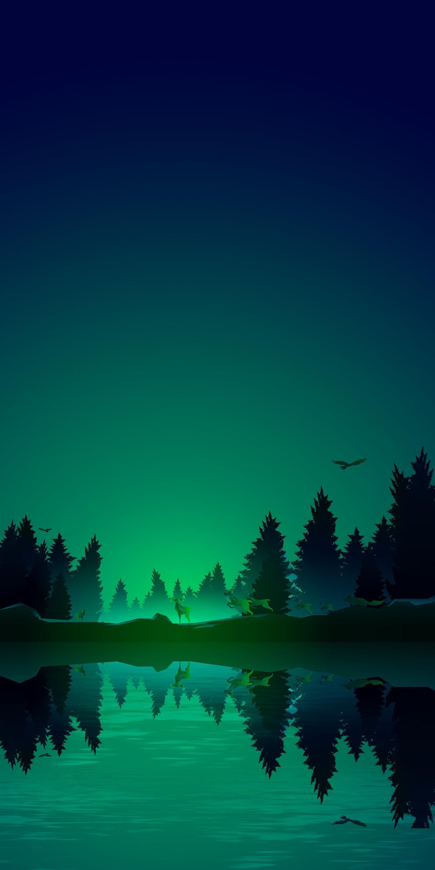 Dark green forest wallpapers