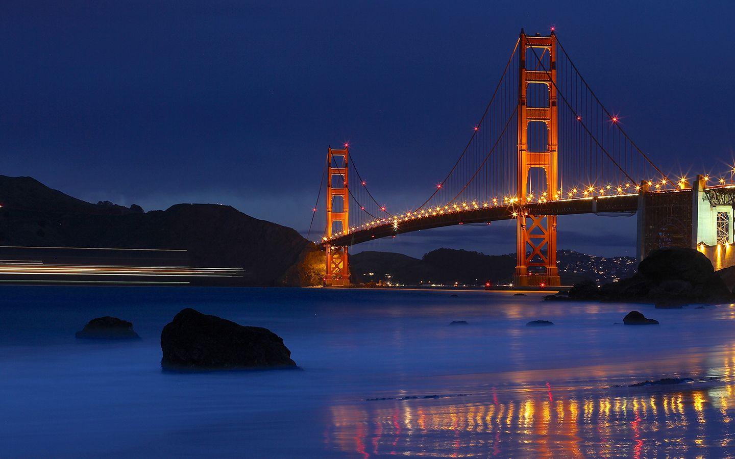 Video about time lapse of the golden gate bridge in san francisco at night. Golden Gate Bridge Night Wallpapers Top Free Golden Gate Bridge Night Backgrounds Wallpaperaccess
