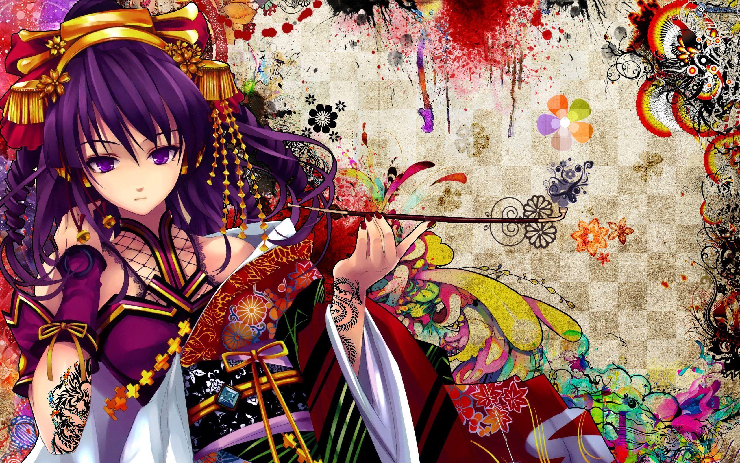 Anime Girl Tattoo Wallpapers Top Free Anime Girl Tattoo Backgrounds Wallpaperaccess