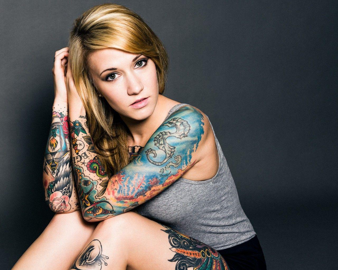 Tattoo Girl Wallpapers Top Free Tattoo Girl Backgrounds Wallpaperaccess