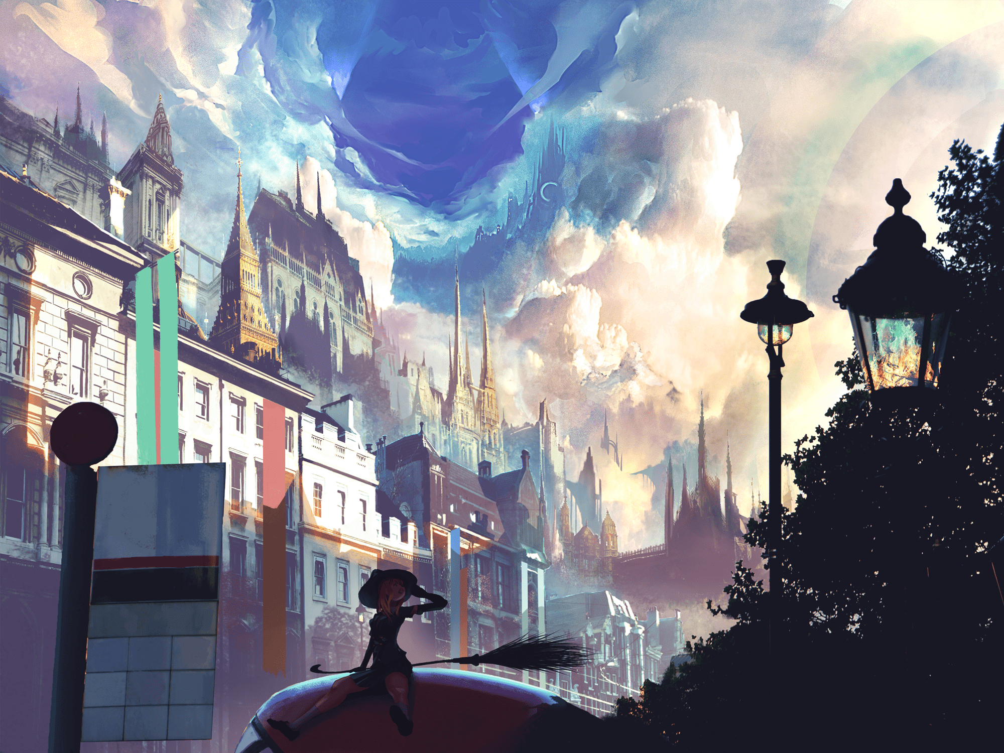 Simple city landscape background, landscape, town, city png and vector. Magical City Wallpapers Top Free Magical City Backgrounds Wallpaperaccess