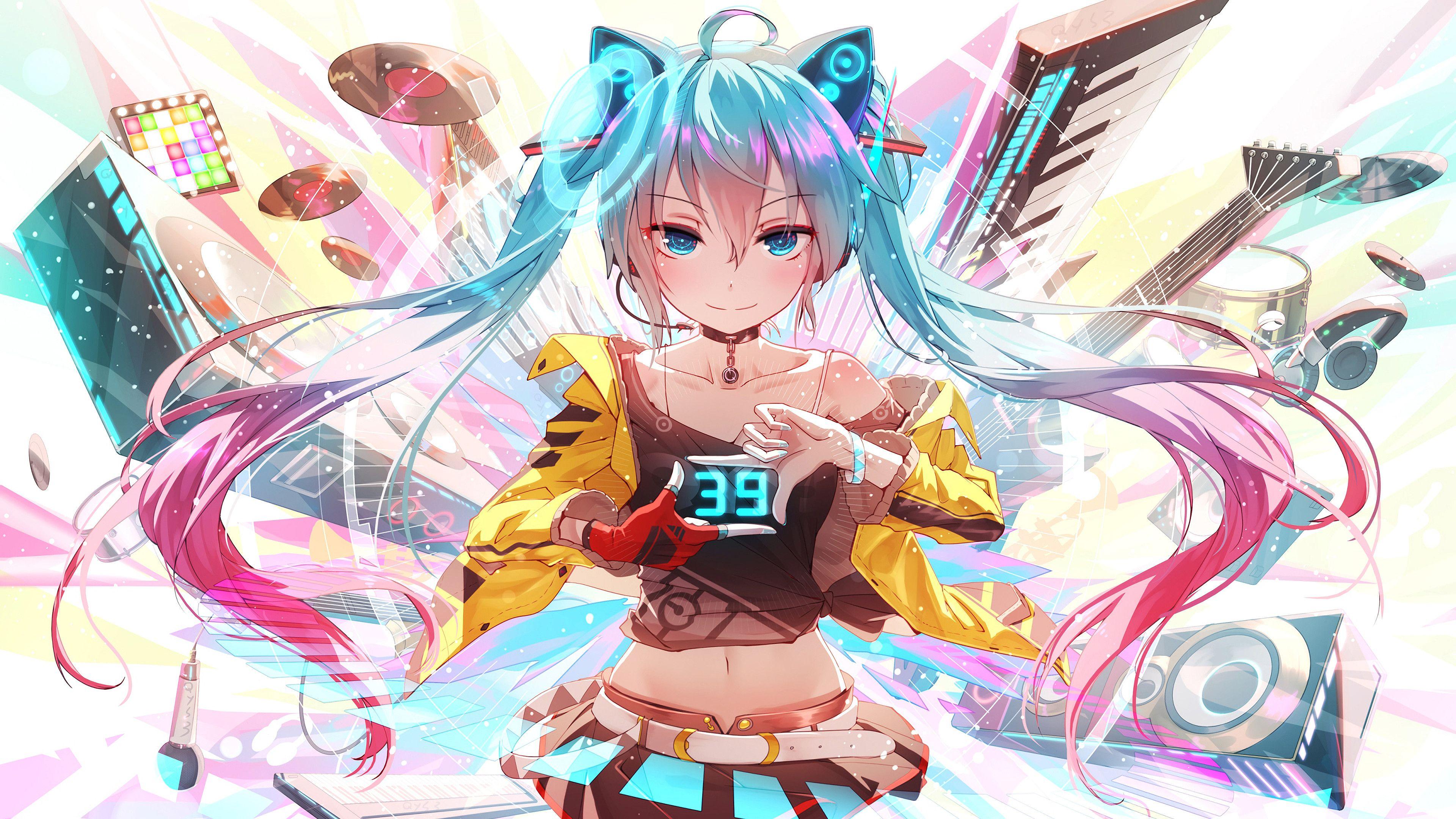 Hatsune miku vocaloid 4k 4k with a maximum resolution of 3840x2160 and related hatsune or miku or vocaloid wallpapers. Hatsune Miku Anime Girl Wallpapers Top Free Hatsune Miku Anime Girl Backgrounds Wallpaperaccess