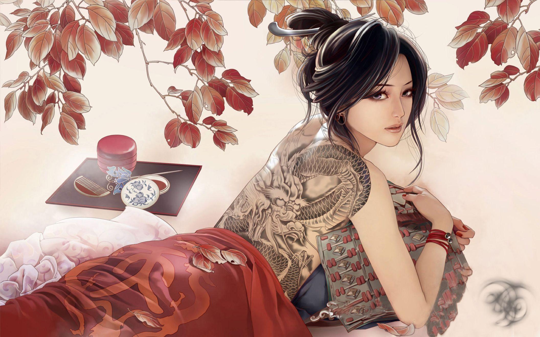 Anime Girl Tattoo Wallpapers Top Free Anime Girl Tattoo Backgrounds Wallpaperaccess