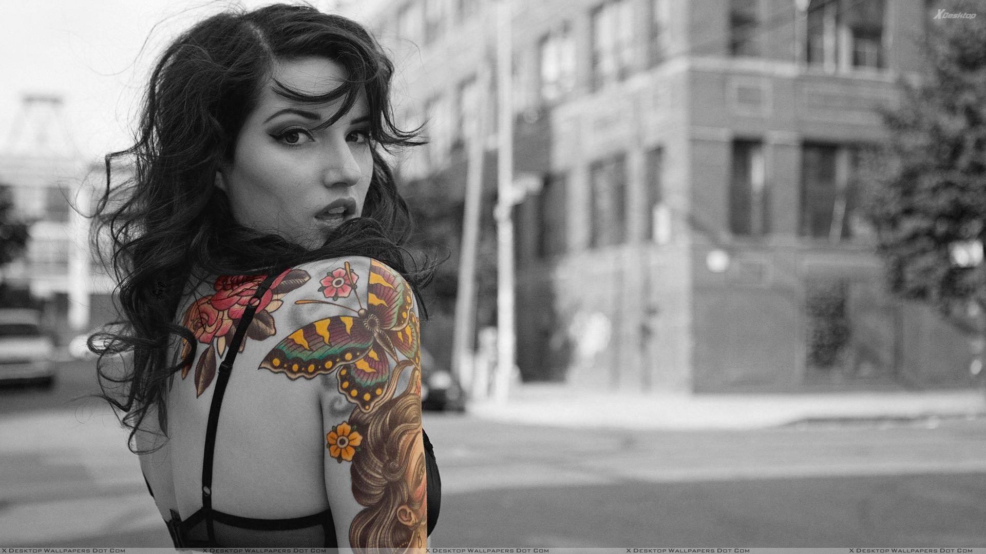 Tattoo Girl Wallpapers Top Free Tattoo Girl Backgrounds Wallpaperaccess