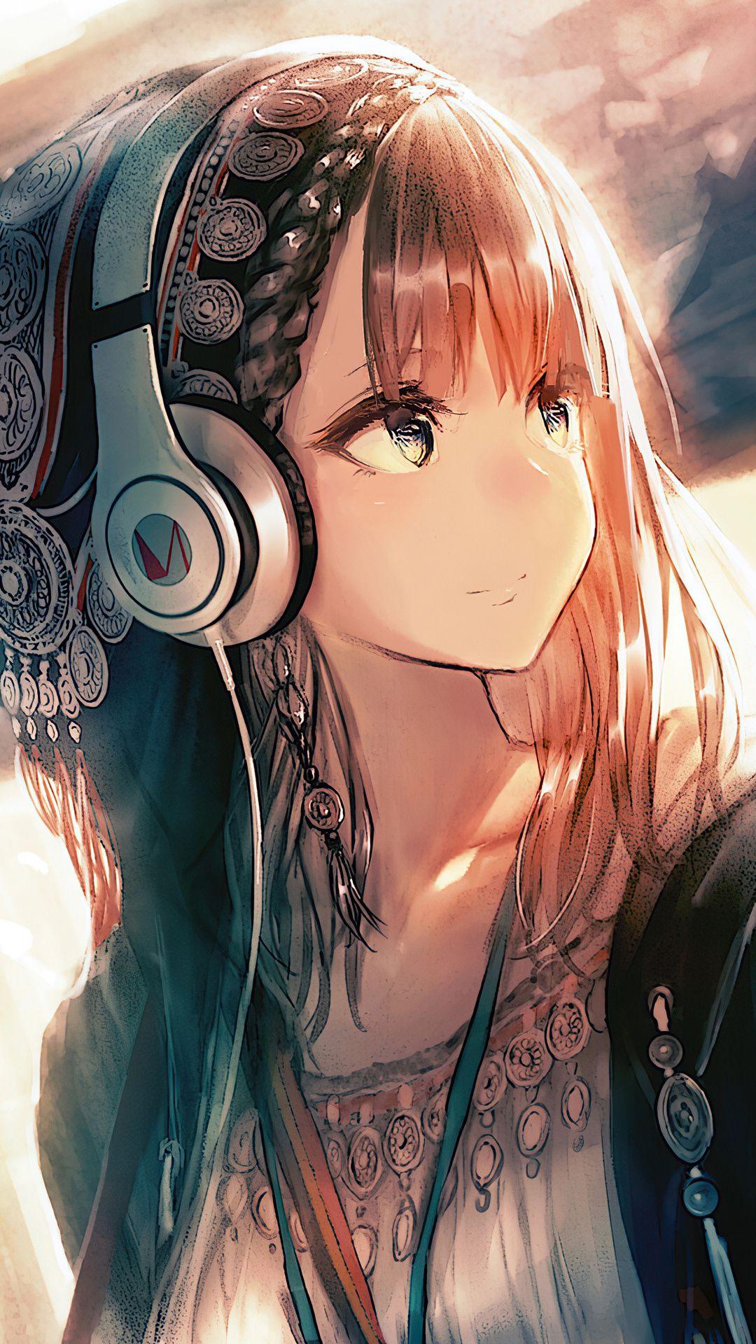 Anime Girl Headphone Wallpapers Top Free Anime Girl Headphone Backgrounds Wallpaperaccess