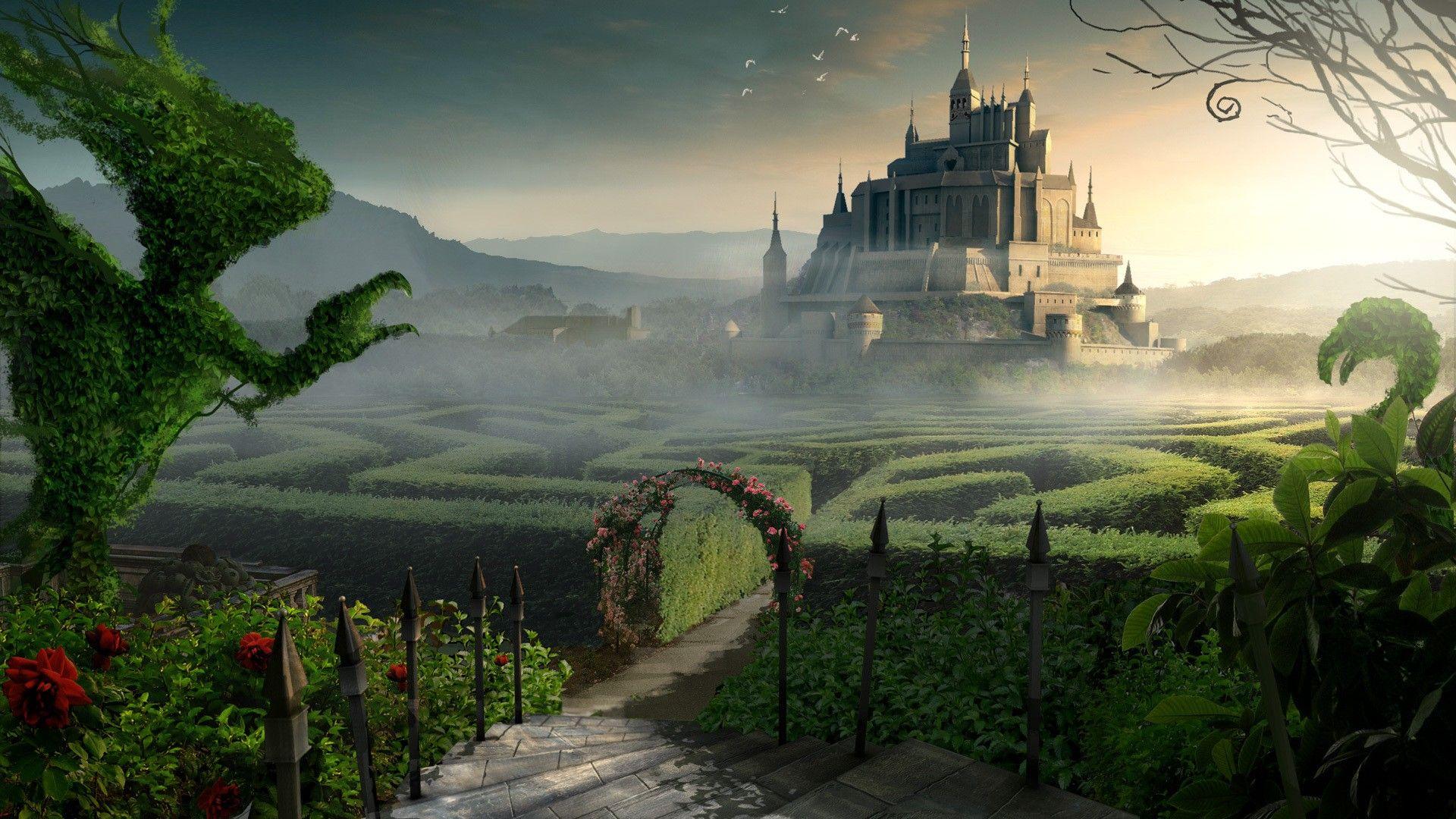 Hd hintergrundbilder image title awesome fantasy castle landscape hintergrundbilder fantasy (1440x900) und hinzugefügt von bronson26. Castle Landscape Wallpapers Top Free Castle Landscape Backgrounds Wallpaperaccess
