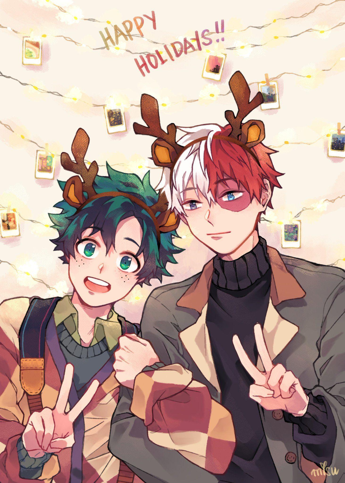 my hero academia christmas wallpapers top free my hero on christmas deku wallpapers