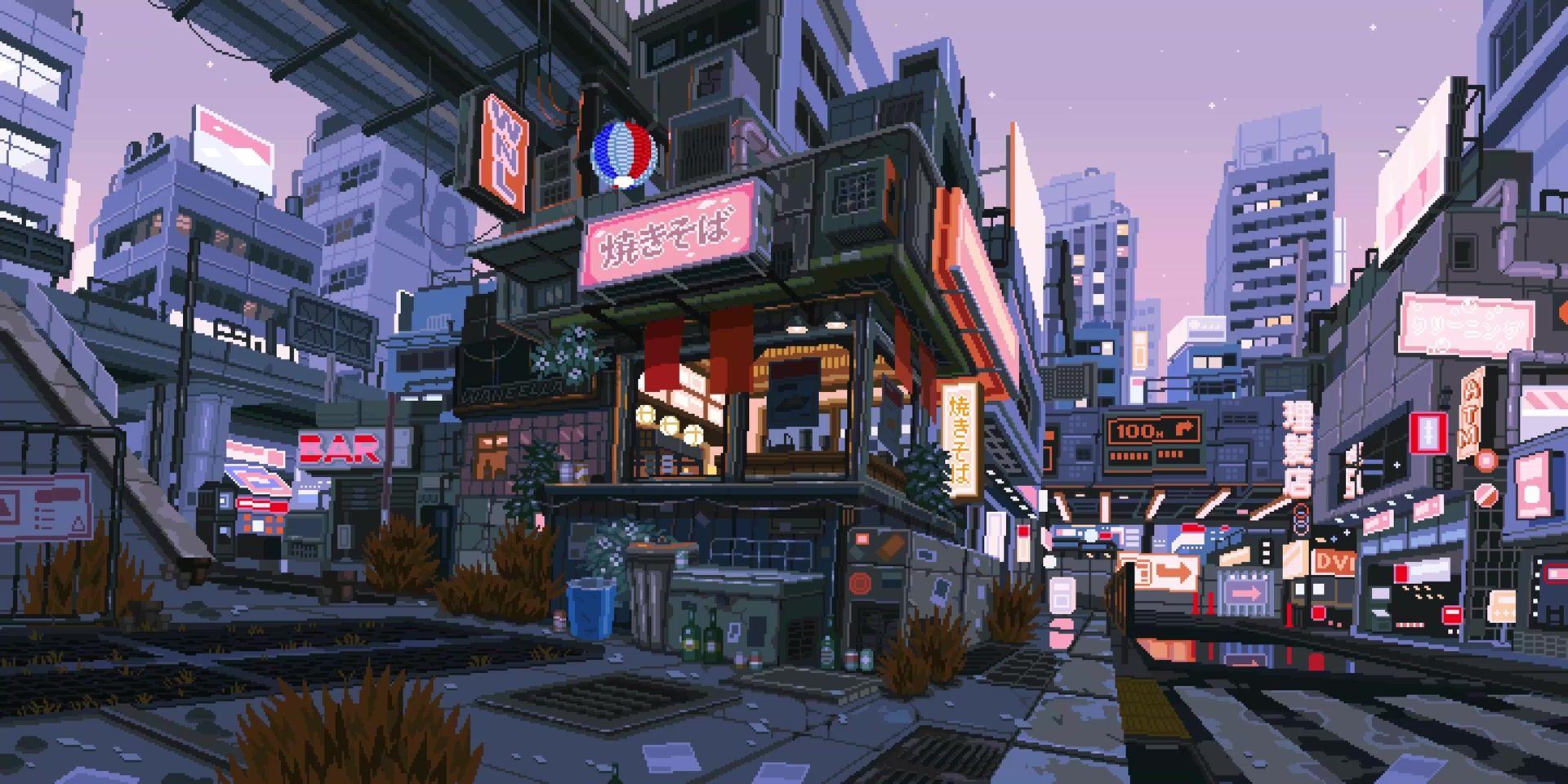 Tokyo pixel art wallpapers