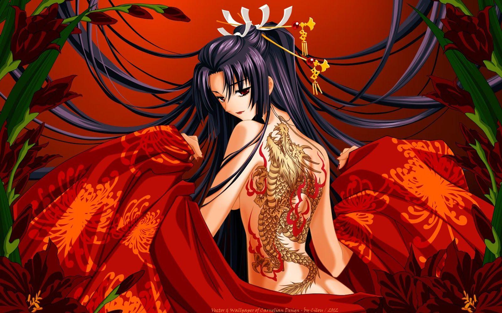 Anime Girl Tattoo Wallpapers Top Free Anime Girl Tattoo Backgrounds Wallpaperaccess