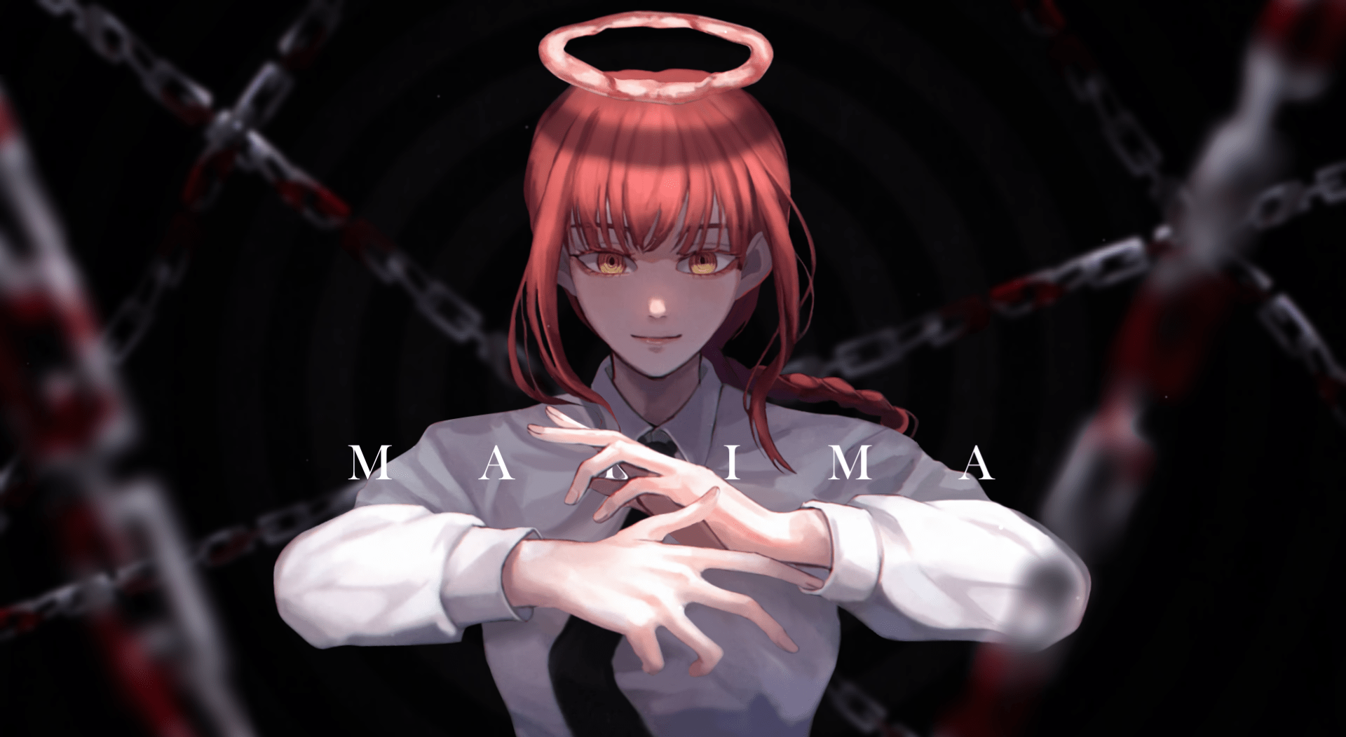 1920x1052 Makima Chainsaw Man live wallpaper DOWNLOAD FREE.