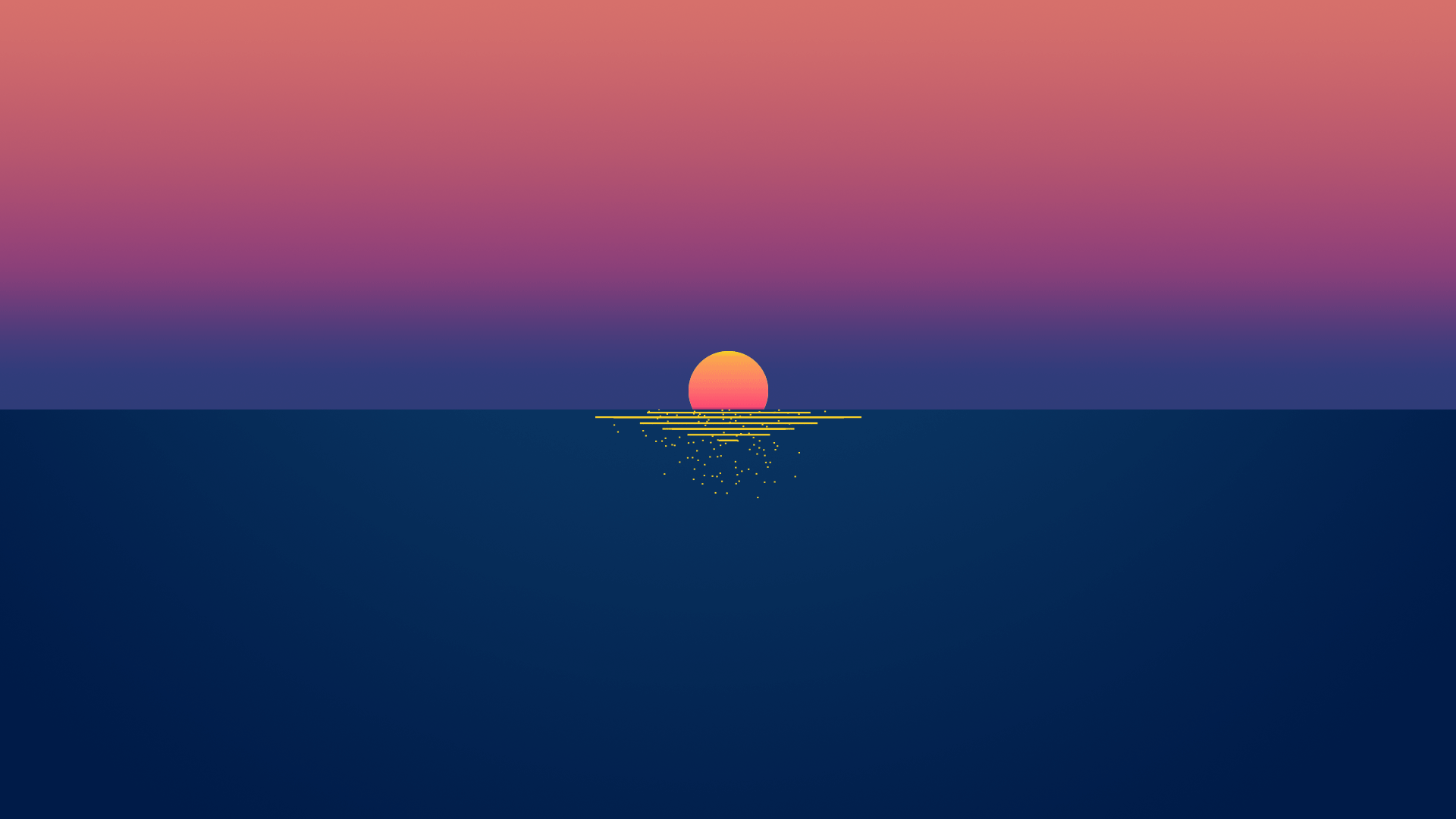 Chill gif. Пейзаж Минимализм. Закат Минимализм. Море арт Минимализм. Минималистичные обои на рабочий стол