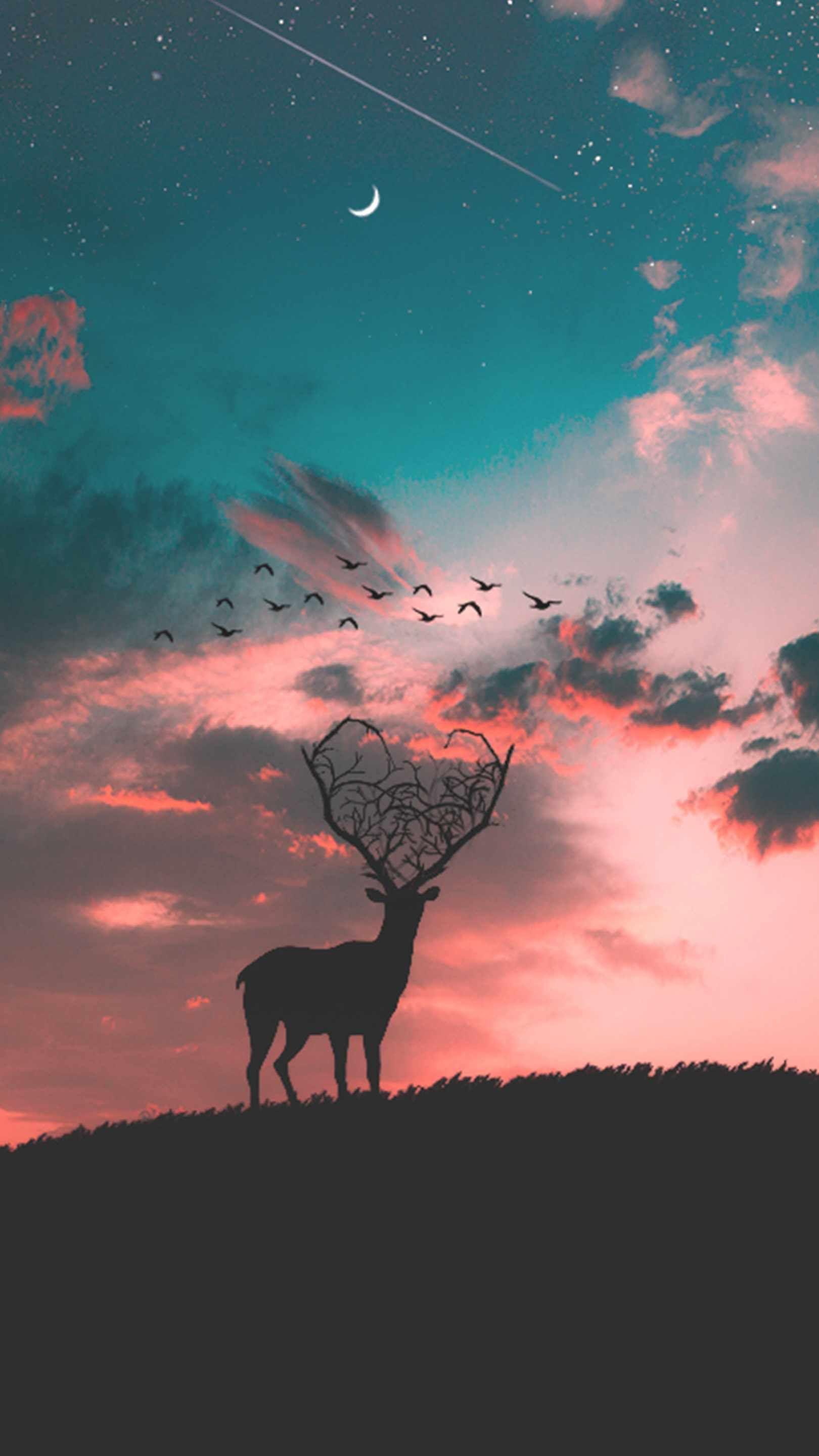 See the handpicked deer iphone wallpaper images and share with your frends and social sites. Silhouette Iphone Wallpapers Top Free Silhouette Iphone Backgrounds Wallpaperaccess