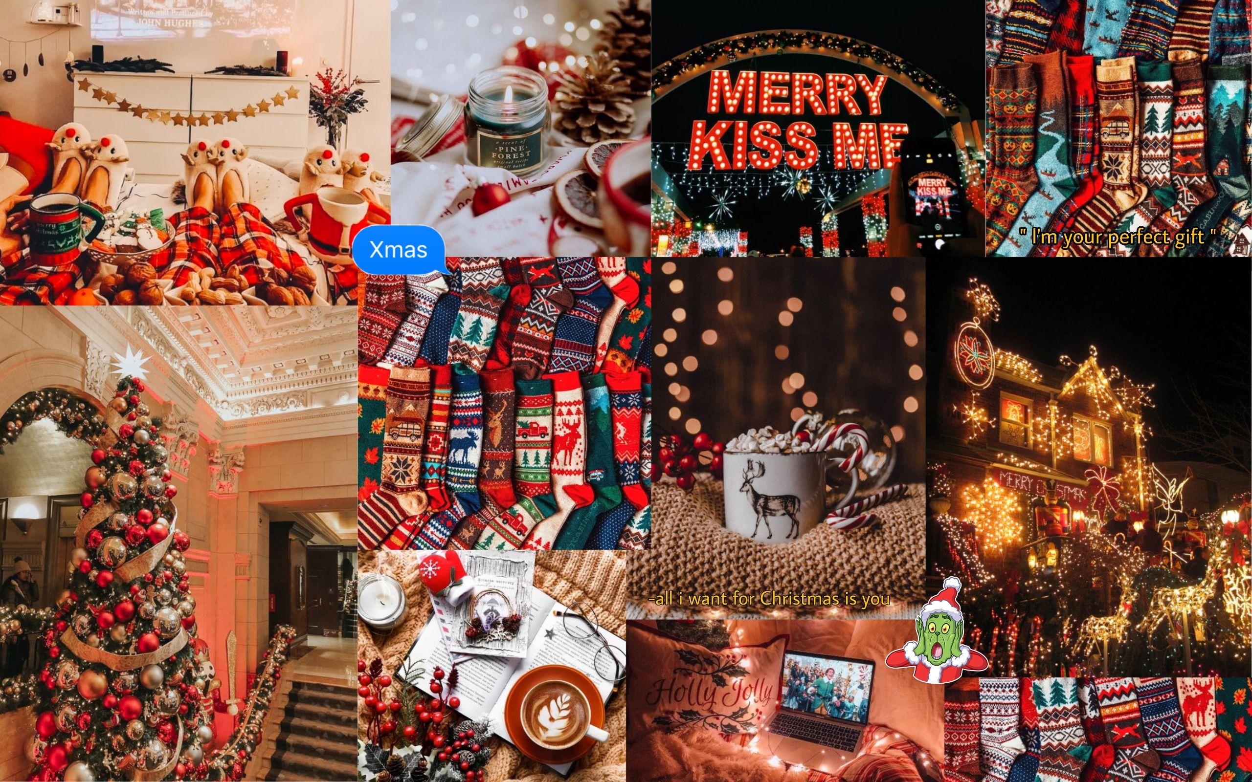 Aesthetic christmas laptop wallpapers