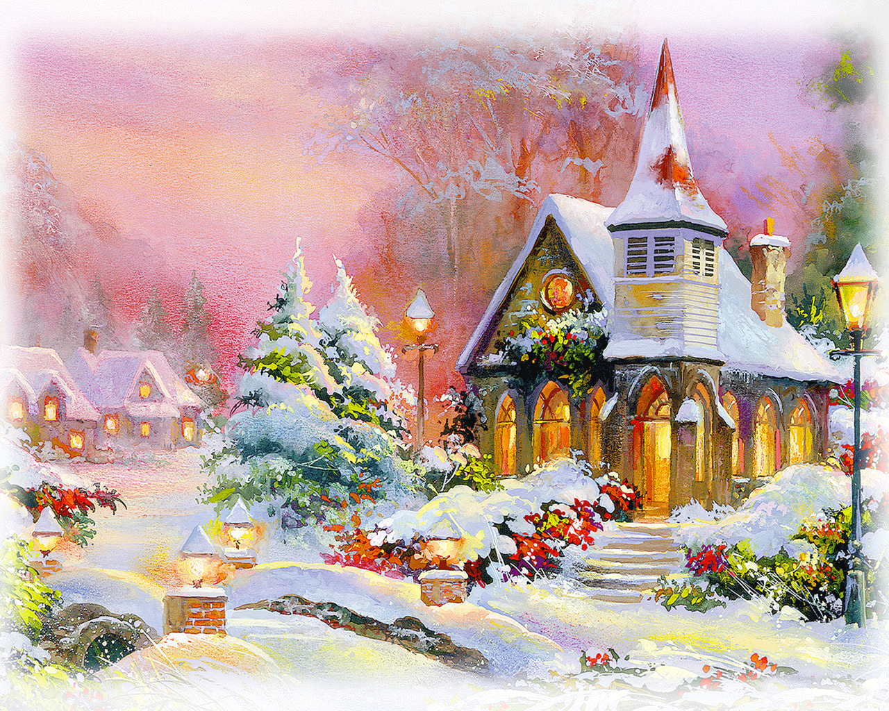 Christmas church wallpapers