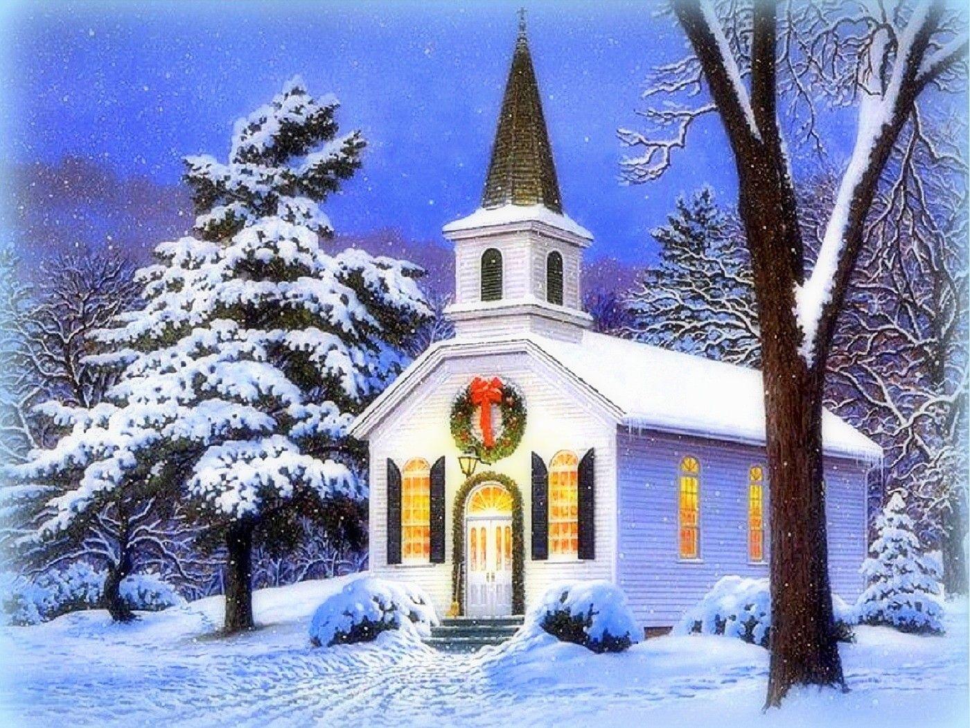 Christmas church wallpapers