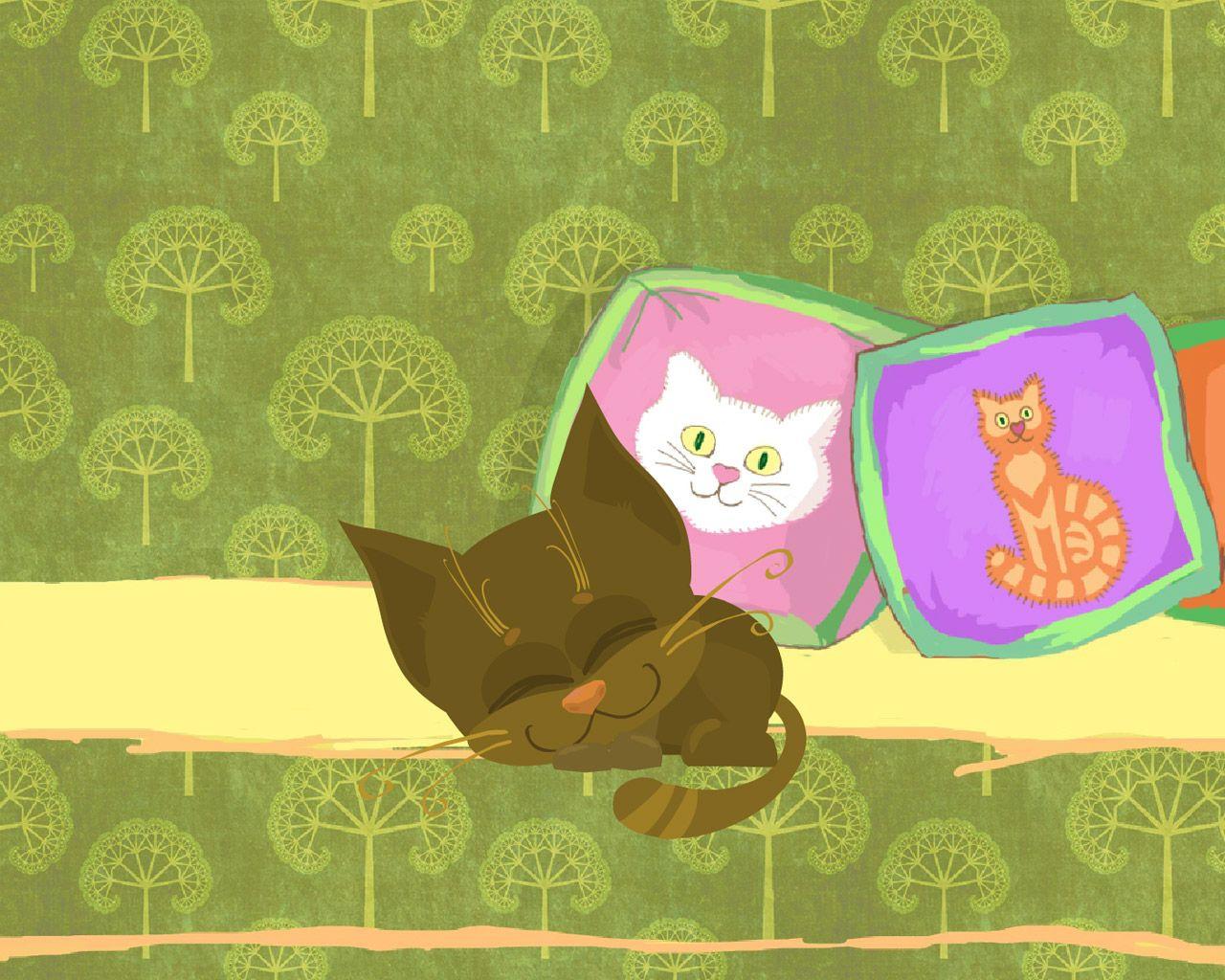 Animated cat desktop wallpapers