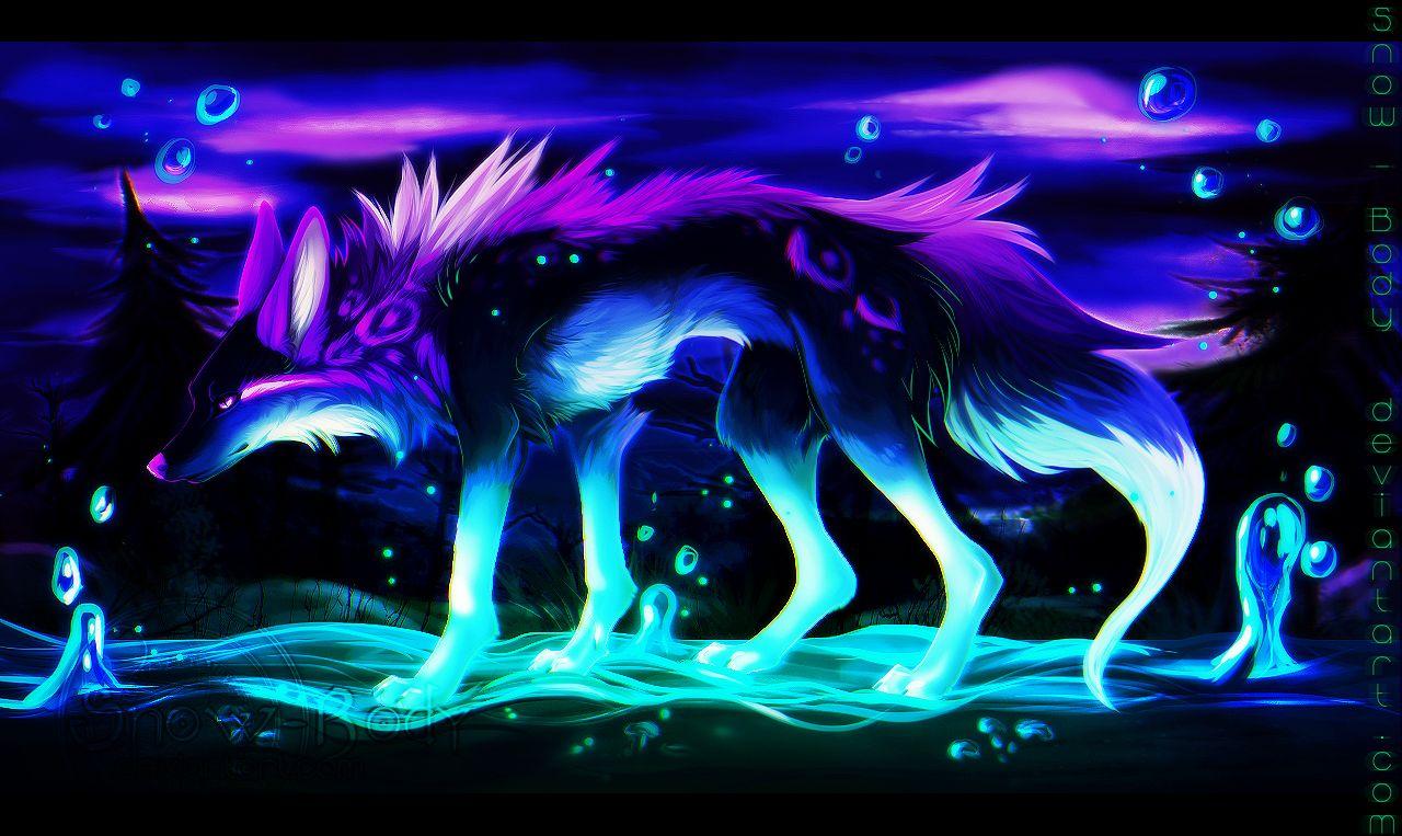photo Blue Neon Galaxy Blue Neon Wolf Wallpaper wallpaper cave