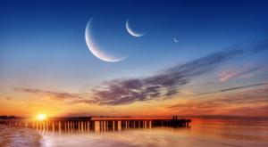 moon sun backgrounds beach wallpapers setting cave bridge