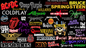 rock band wallpapers bands collage desktop logos backgrounds roll computer artists legendary