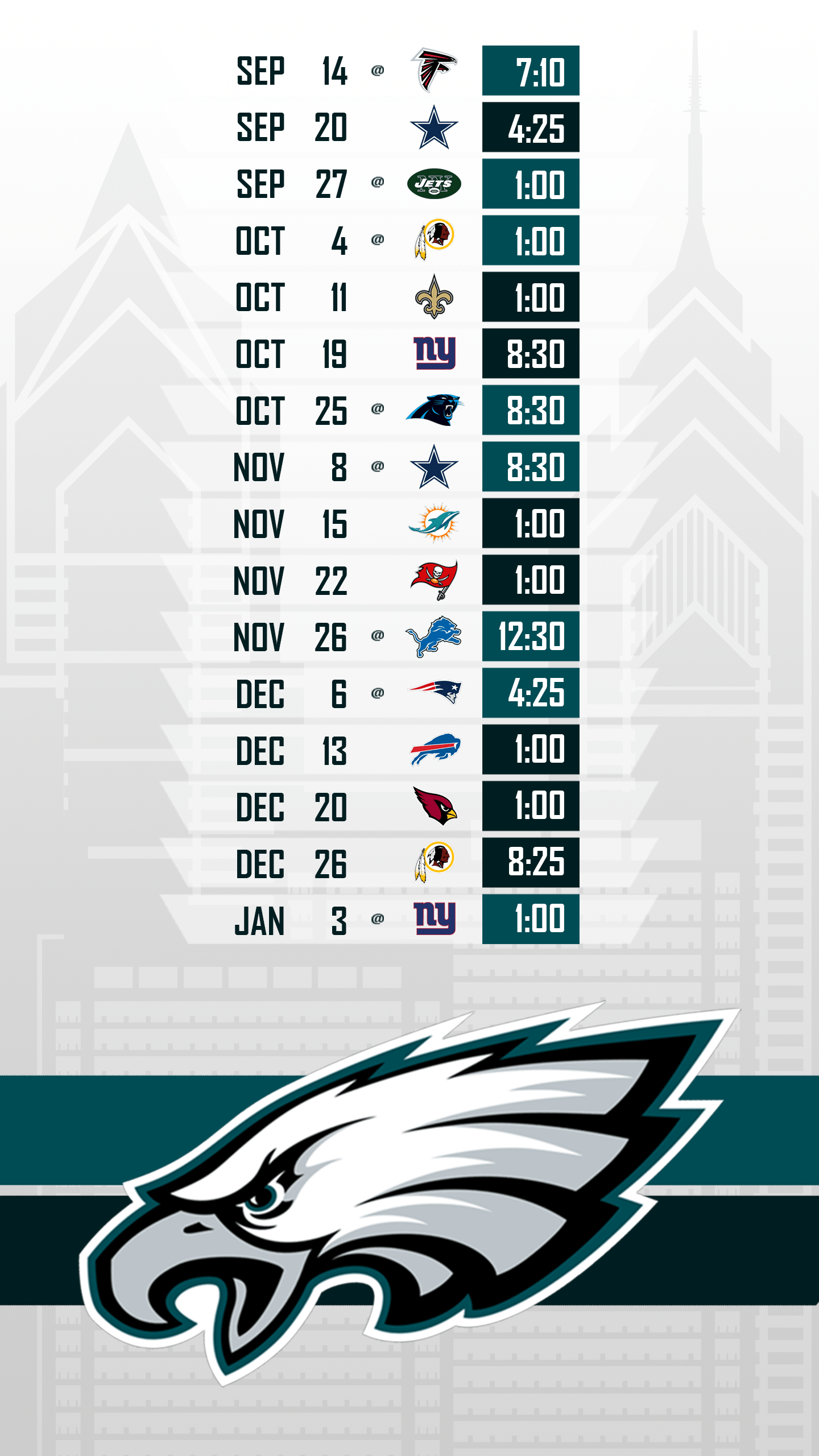 Philadelphia Eagles 2016 Schedule Wallpapers - Wallpaper Cave