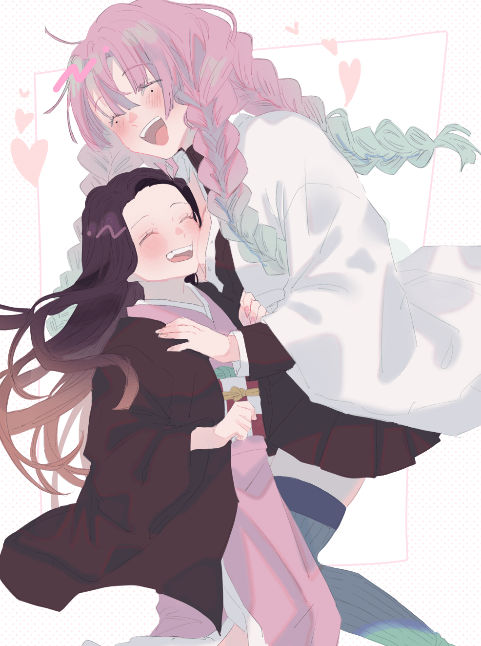 Hot Nezuko x Mitsuri Wallpapers - Demon Slayer Art