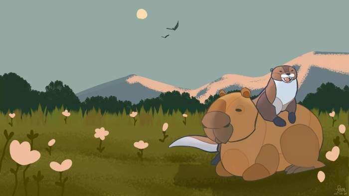 Capybara Cartoon Wallpapers - Wallpaper Cave Beaches for free
