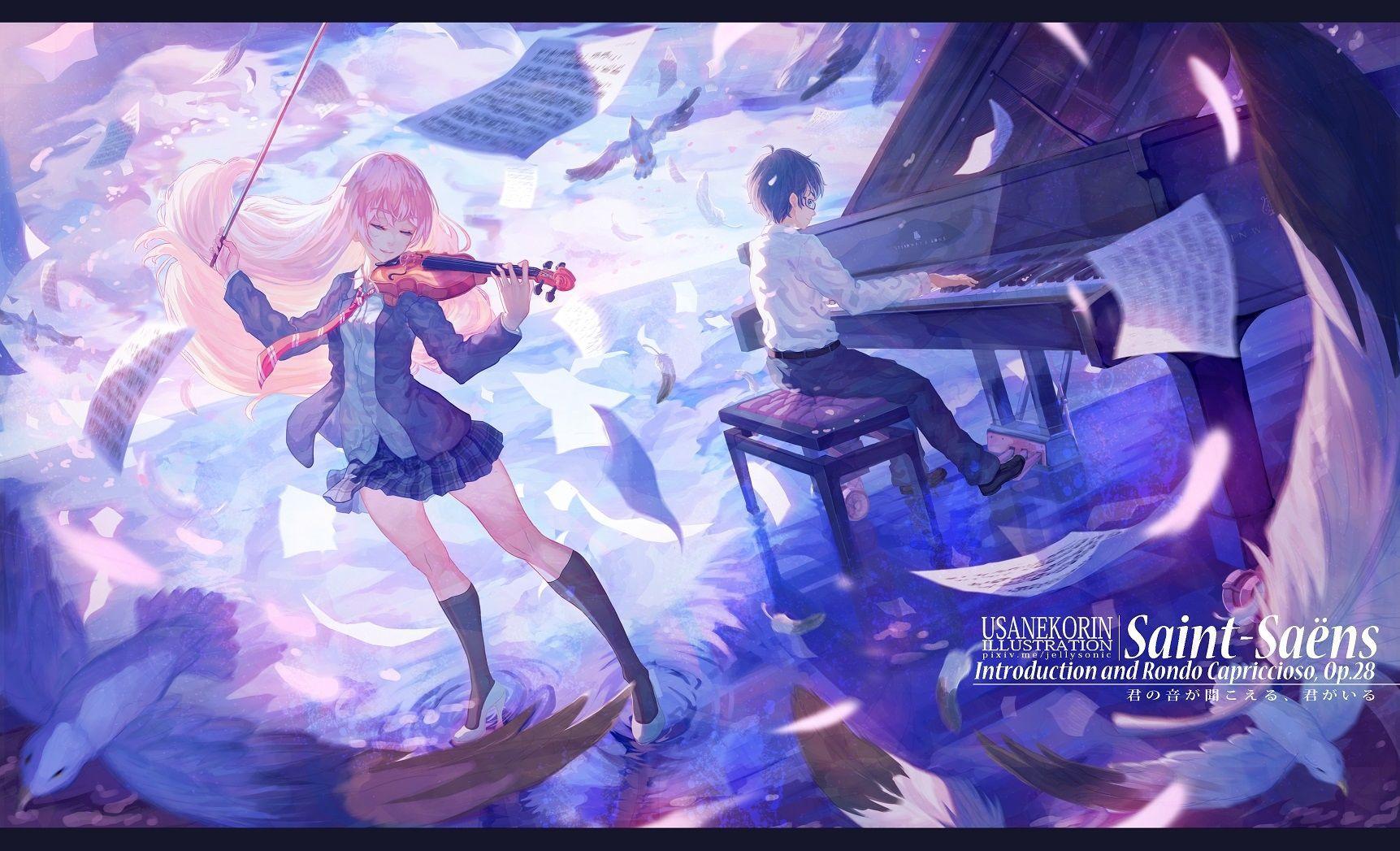 Your Lie In April Poster Desktop Wallpapers Wallpaper Cave