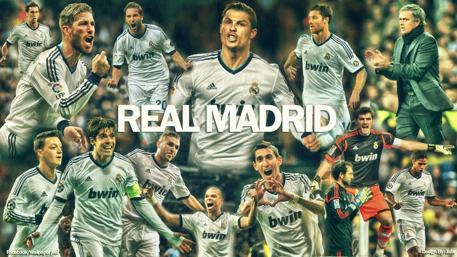 A wallpaper or background (also known as a desktop wallpaper, desktop background, desktop picture or desktop image on computers) is a digital image (photo, drawing etc.) used as a decorative background of a graphical user interface on the screen of a computer, mobile communications device or other electronic device. Real Madrid Team Wallpapers Wallpaper Cave